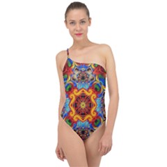 Farbenpracht Kaleidoscope Classic One Shoulder Swimsuit