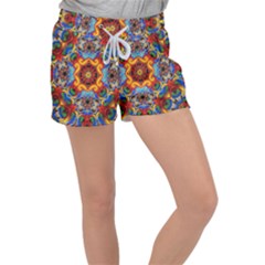 Farbenpracht Kaleidoscope Women s Velour Lounge Shorts