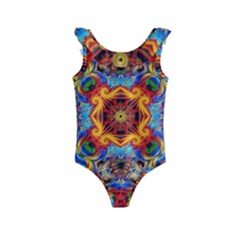 Farbenpracht Kaleidoscope Kids  Frill Swimsuit