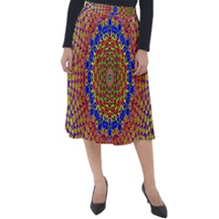 Tile Background Image Ornament Classic Velour Midi Skirt 