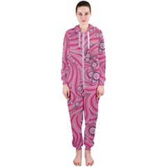 Pattern Doodle Design Drawing Hooded Jumpsuit (ladies)  by Pakrebo