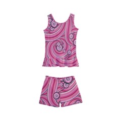 Pattern Doodle Design Drawing Kids  Boyleg Swimsuit by Pakrebo