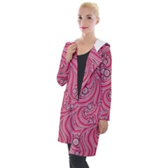 Pattern Doodle Design Drawing Hooded Pocket Cardigan by Pakrebo