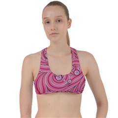 Pattern Doodle Design Drawing Criss Cross Racerback Sports Bra by Pakrebo