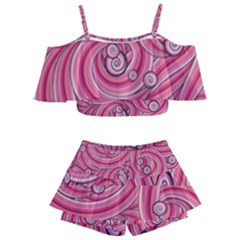 Pattern Doodle Design Drawing Kids  Off Shoulder Skirt Bikini by Pakrebo