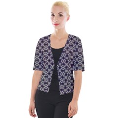 Ornaments  Kaleidoscope Pattern Cropped Button Cardigan by Pakrebo