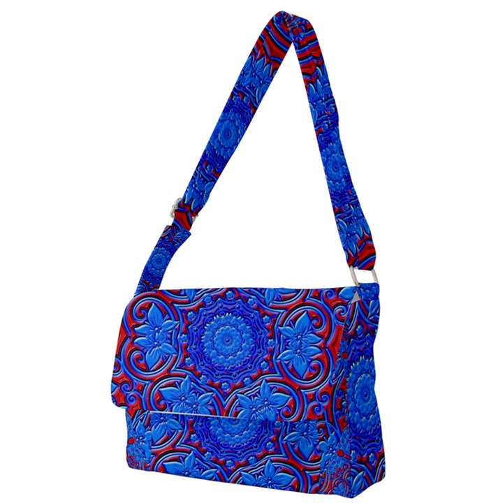 Background Fractals Surreal Design Art Full Print Messenger Bag