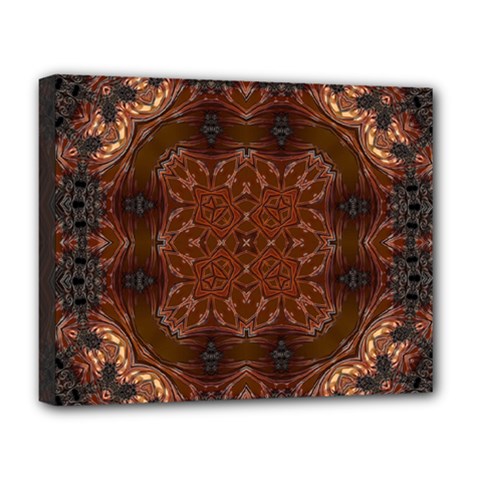 Background Image Structure Brown Black Deluxe Canvas 20  X 16  (stretched) by Pakrebo