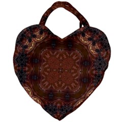 Background Image Structure Brown Black Giant Heart Shaped Tote by Pakrebo