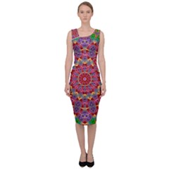 Background Image Decorative Sleeveless Pencil Dress