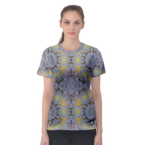 Background Image Decorative Abstract Women s Sport Mesh Tee by Pakrebo