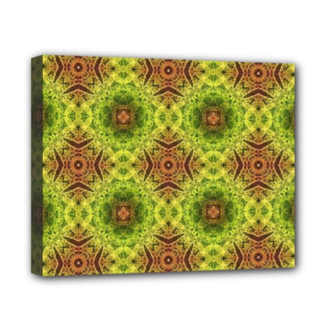 Tile Background Image Pattern Green Canvas 10  X 8  (stretched) by Pakrebo