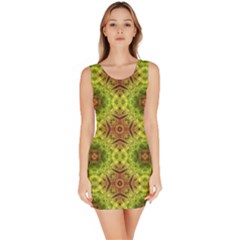 Tile Background Image Pattern Green Bodycon Dress by Pakrebo