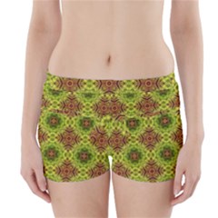 Tile Background Image Pattern Green Boyleg Bikini Wrap Bottoms by Pakrebo