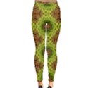 Tile Background Image Pattern Green Inside Out Leggings View2