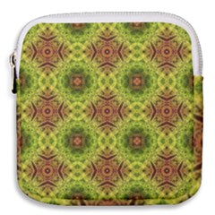 Tile Background Image Pattern Green Mini Square Pouch by Pakrebo