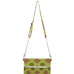 Tile Background Image Pattern Green Mini Crossbody Handbag