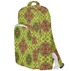 Tile Background Image Pattern Green Double Compartment Backpack