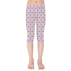 Background Image Tile Geometric Kids  Capri Leggings  by Pakrebo