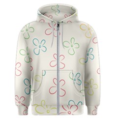 Flower Background Nature Floral Men s Zipper Hoodie by Mariart