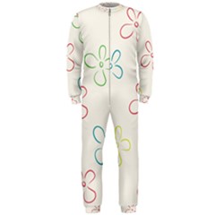 Flower Background Nature Floral Onepiece Jumpsuit (men)  by Mariart