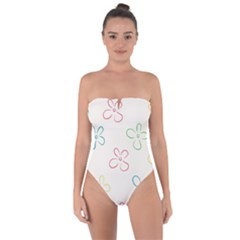 Flower Background Nature Floral Tie Back One Piece Swimsuit