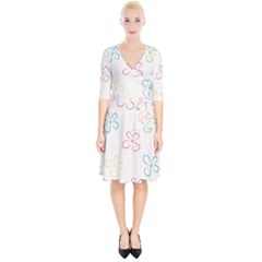 Flower Background Nature Floral Wrap Up Cocktail Dress by Mariart