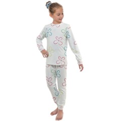 Flower Background Nature Floral Kids  Long Sleeve Set  by Mariart