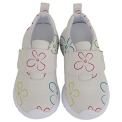 Flower Background Nature Floral Kids  Velcro No Lace Shoes by Mariart