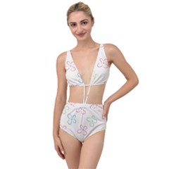 Flower Background Nature Floral Tied Up Two Piece Swimsuit