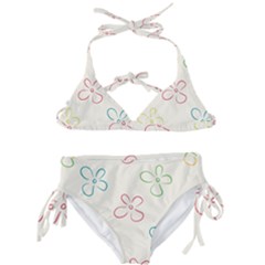 Flower Background Nature Floral Kids  Classic Bikini Set