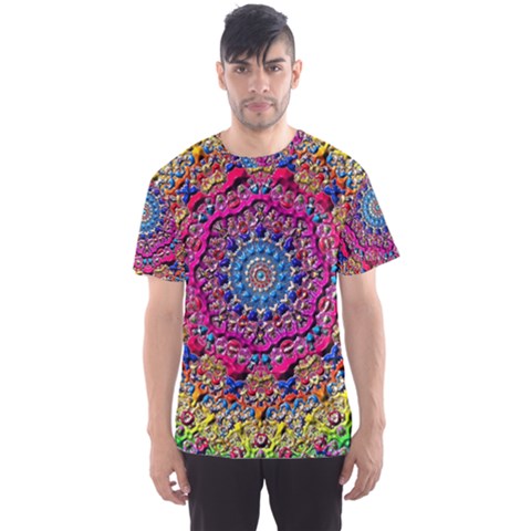 Background Fractals Surreal Design 3d Men s Sports Mesh Tee by Pakrebo