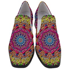 Background Fractals Surreal Design 3d Slip On Heel Loafers