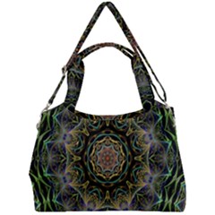 Fractal  Background Graphic Double Compartment Shoulder Bag