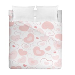 Pastel Pink Hearts Duvet Cover Double Side (full/ Double Size) by retrotoomoderndesigns