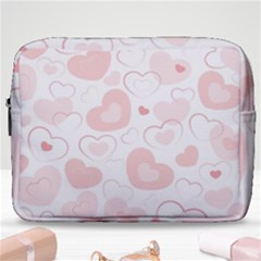 Pastel Pink Hearts Make Up Pouch (large)