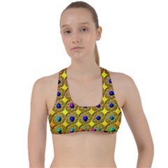 Background  Kaleidoscope Criss Cross Racerback Sports Bra by Pakrebo