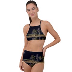 Soi Ball Symmetry Scenery Reflect High Waist Tankini Set