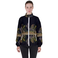 Soi Ball Symmetry Scenery Reflect High Neck Windbreaker (women) by Pakrebo