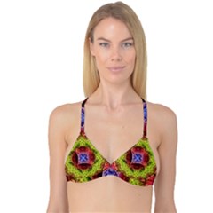 Tile Background Image Pattern Reversible Tri Bikini Top by Pakrebo