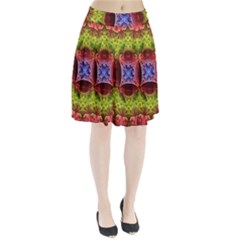 Tile Background Image Pattern Pleated Skirt by Pakrebo