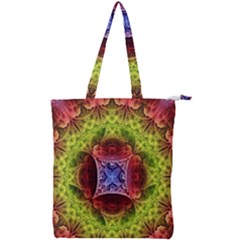 Tile Background Image Pattern Double Zip Up Tote Bag