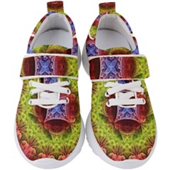 Tile Background Image Pattern Kids  Velcro Strap Shoes