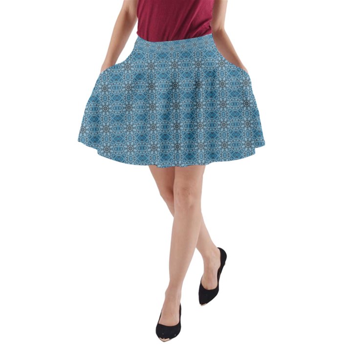 Background Image Pattern A-Line Pocket Skirt