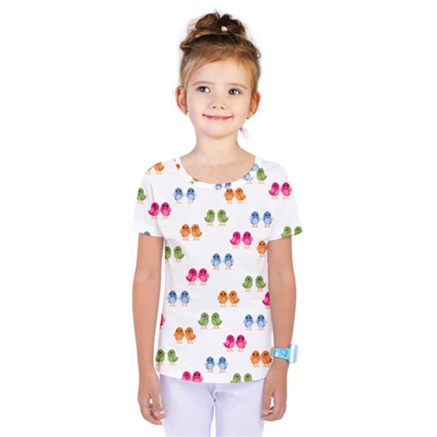 Tweet-hearts Pattern Kids  One Piece Tee by WensdaiAmbrose