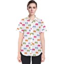 Tweet-Hearts Pattern Women s Short Sleeve Shirt View1