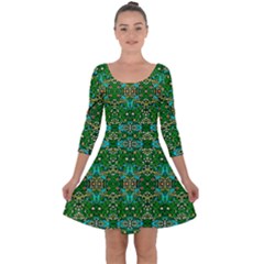 Met Plates 1 Quarter Sleeve Skater Dress by ArtworkByPatrick