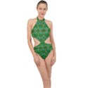 Met Plates 1 Halter Side Cut Swimsuit View1