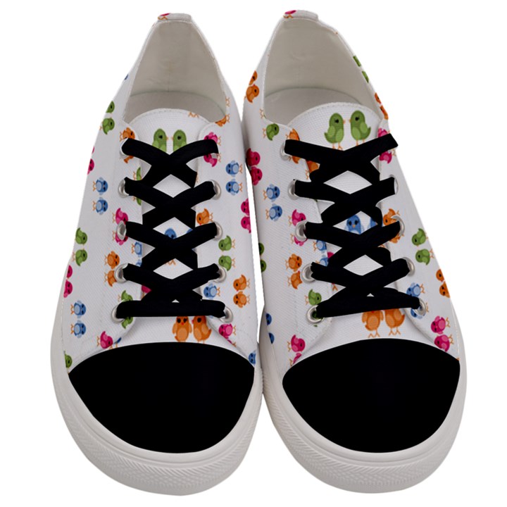 Tweet-Hearts Pattern Men s Low Top Canvas Sneakers