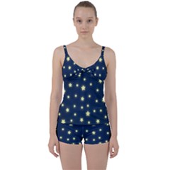 Twinkle Tie Front Two Piece Tankini by WensdaiAmbrose